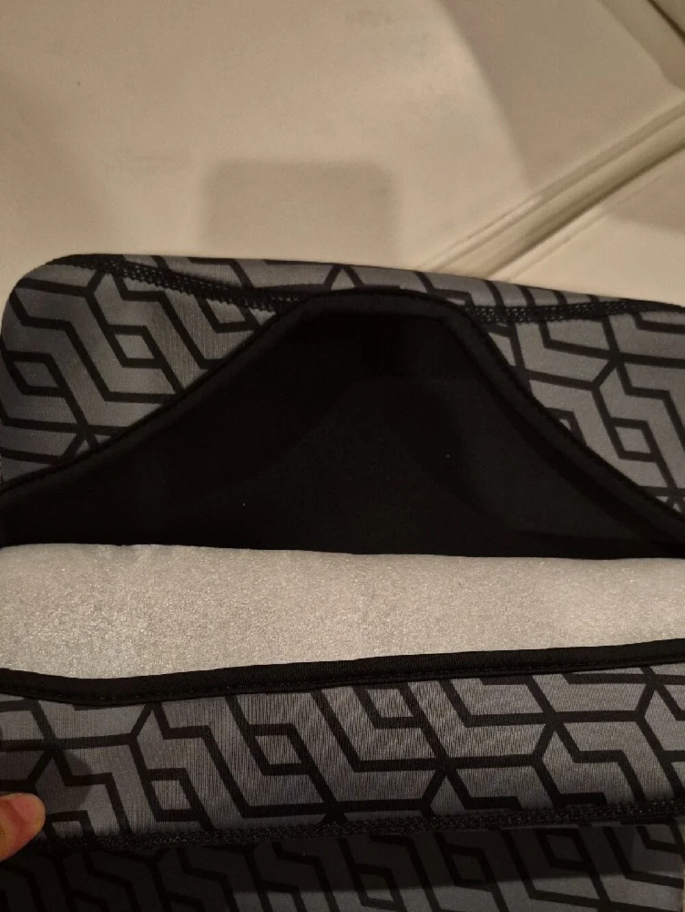 HP Gray and Black Geometric Laptop Sleeve